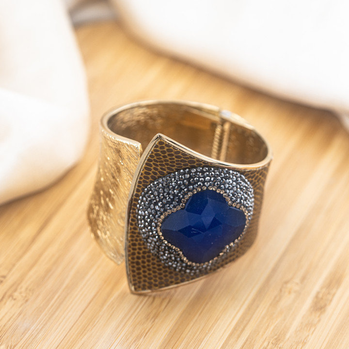 Bracciale in Bronzo Con Pietre e Marcasite Dorato MOD.582