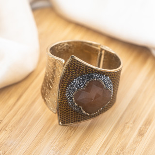 Bracciale in Bronzo Con Pietre e Marcasite Dorato MOD.583