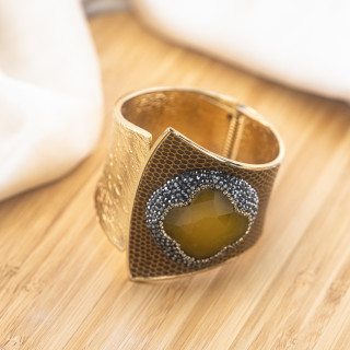 Bracciale in Bronzo Con Pietre e Marcasite Dorato MOD.584