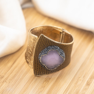 Bracciale in Bronzo Con Pietre e Marcasite Dorato MOD.588