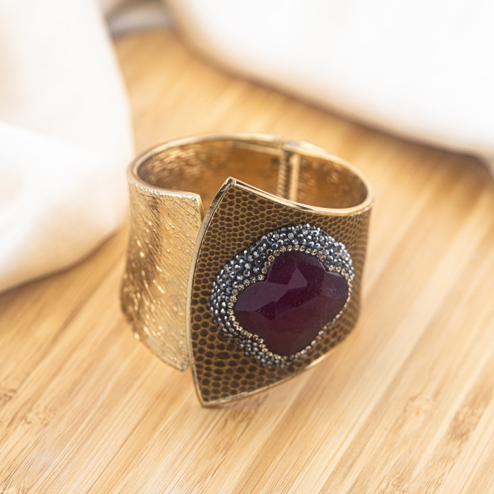 Bracciale in Bronzo Con Pietre e Marcasite Dorato MOD.589