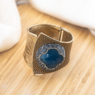 Bracciale in Bronzo Con Pietre e Marcasite Dorato MOD.591