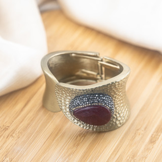 Bracciale in Bronzo Con Pietre e Marcasite Dorato MOD.592