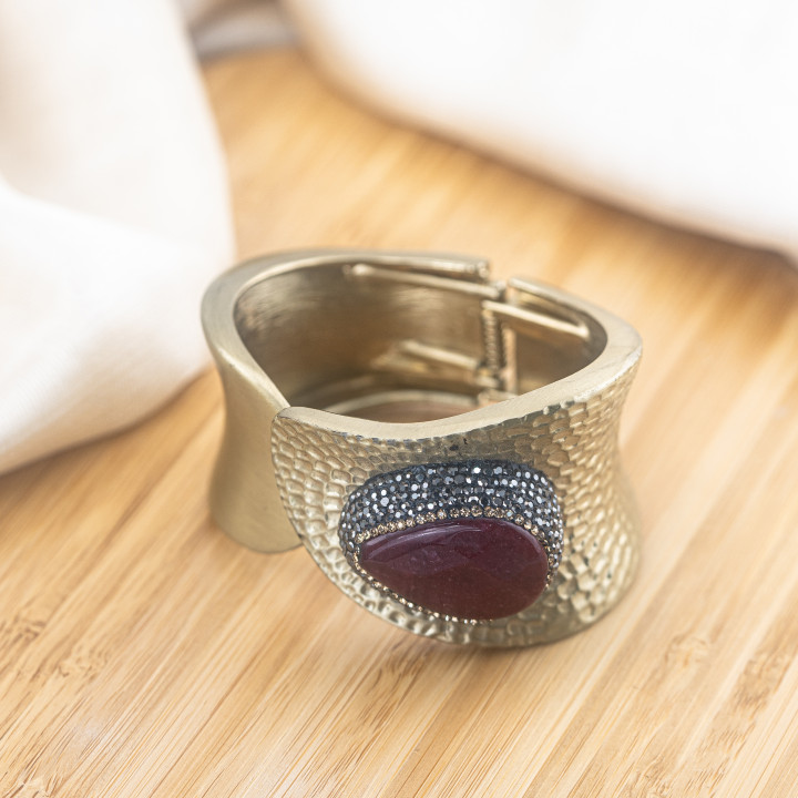 Bracciale in Bronzo Con Pietre e Marcasite Dorato MOD.592