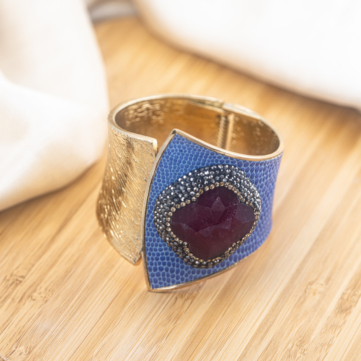 Bracciale in Bronzo Con Pietre e Marcasite Dorato MOD.605