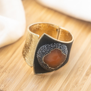 Bracciale in Bronzo Con Pietre e Marcasite Dorato MOD.609