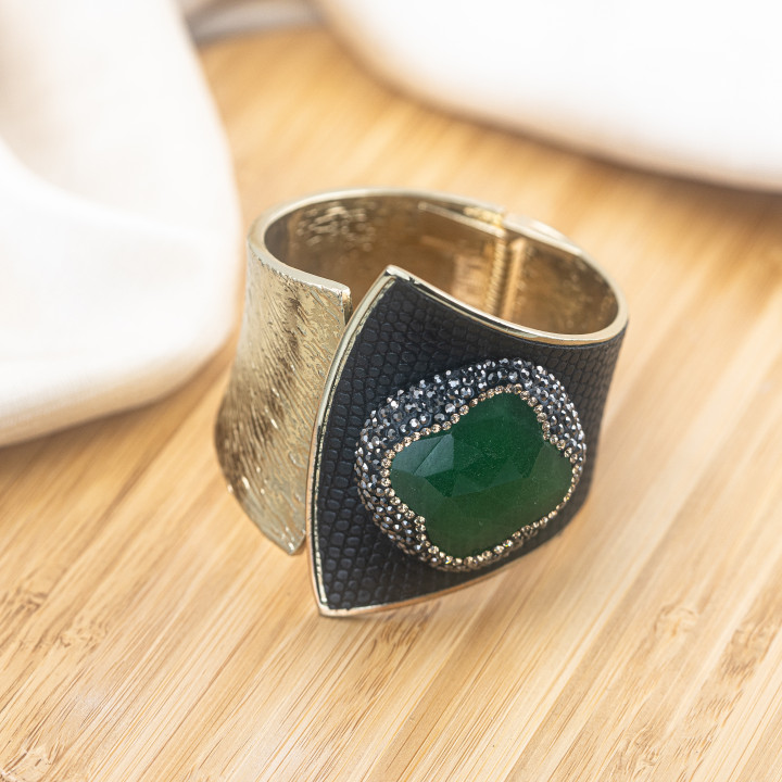 Bracciale in Bronzo Con Pietre e Marcasite Dorato MOD.619