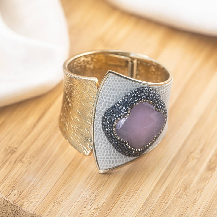 Bracciale in Bronzo Con Pietre e Marcasite Dorato MOD.639