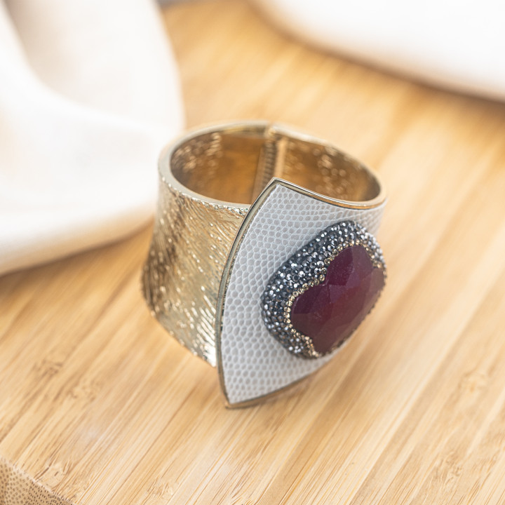 Bracciale in Bronzo Con Pietre e Marcasite Dorato MOD.640