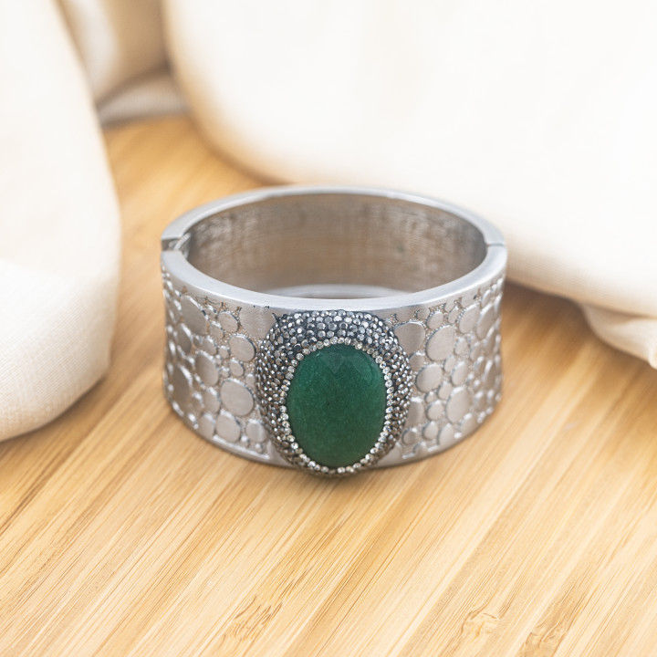 Bracciale in Bronzo Con Pietre e Marcasite Rodiato MOD.571