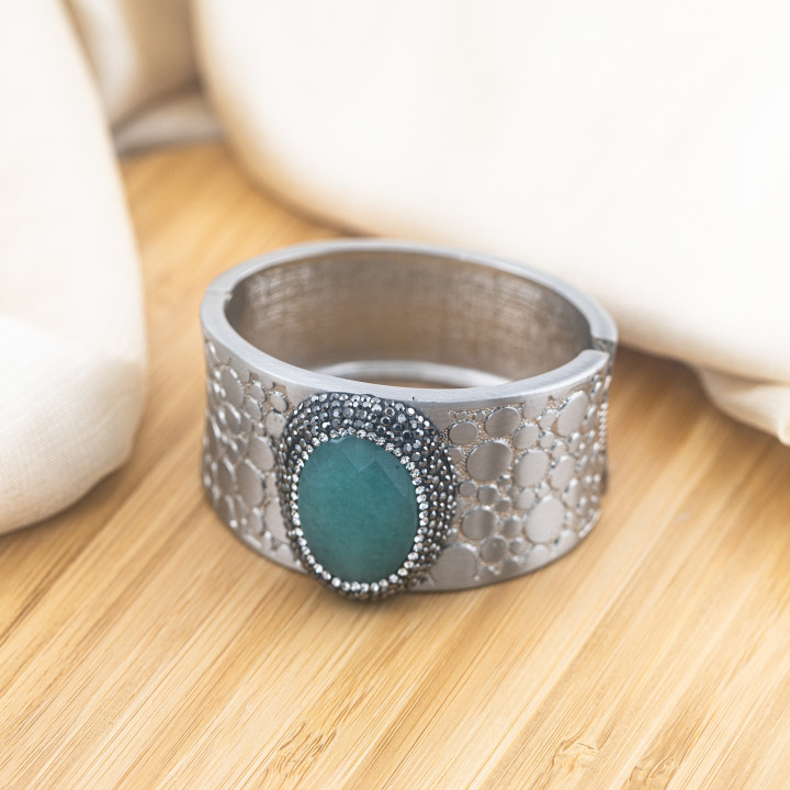 Bracciale in Bronzo Con Pietre e Marcasite Rodiato MOD.573