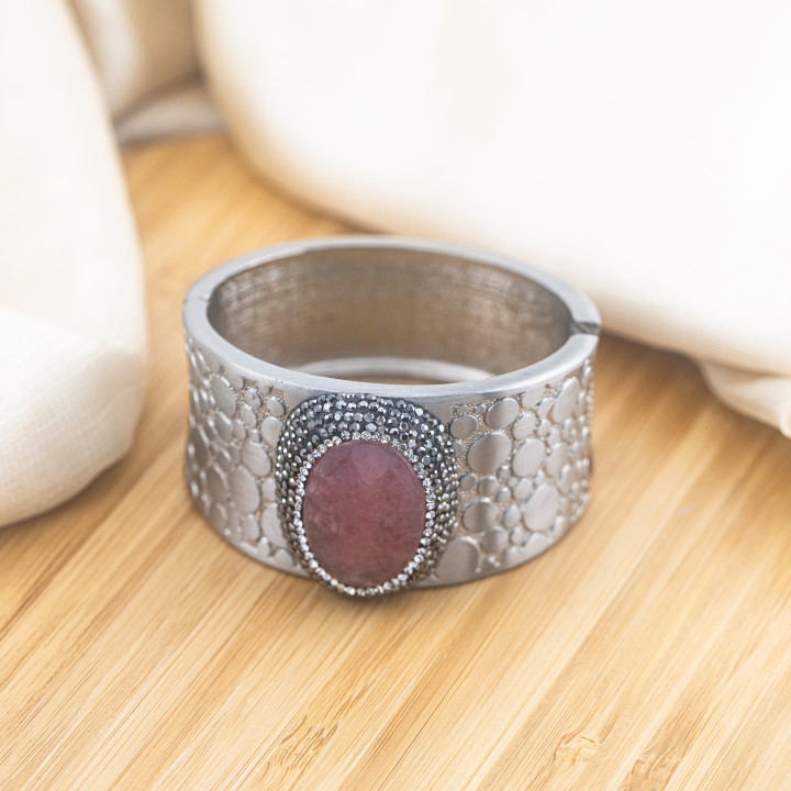 Bracciale in Bronzo Con Pietre e Marcasite Rodiato MOD.574