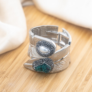 Bracciale in Bronzo Con Pietre e Marcasite Rodiato MOD.602