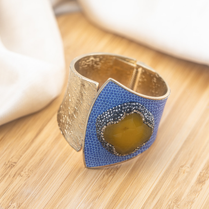 Bracciale in Bronzo Con Pietre e Marcasite Rodiato MOD.607