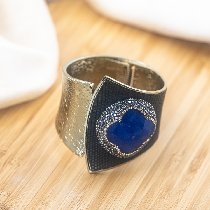 Bracciale in Bronzo Con Pietre e Marcasite Rodiato MOD.621