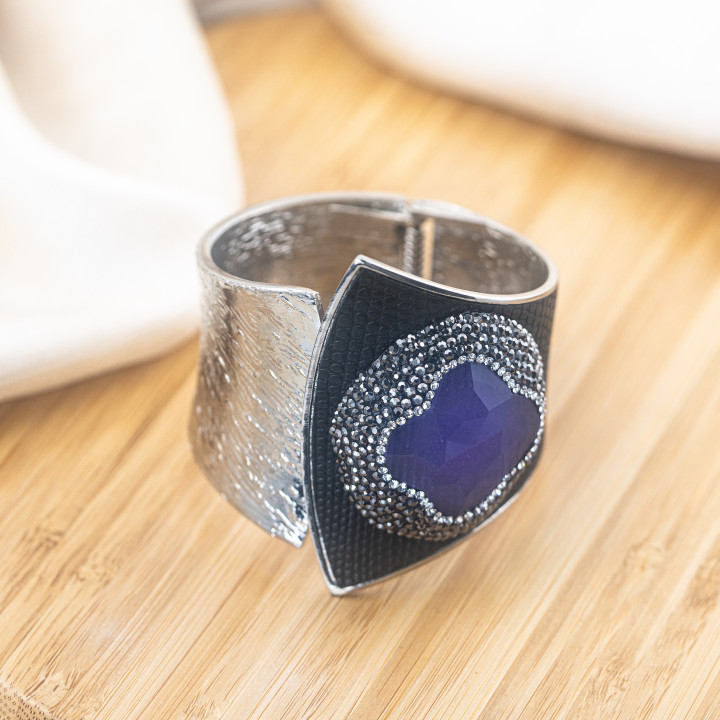 Bracciale in Bronzo Con Pietre e Marcasite Rodiato MOD.622