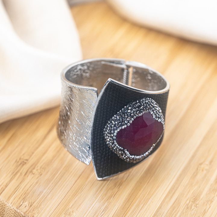 Bracciale in Bronzo Con Pietre e Marcasite Rodiato MOD.623