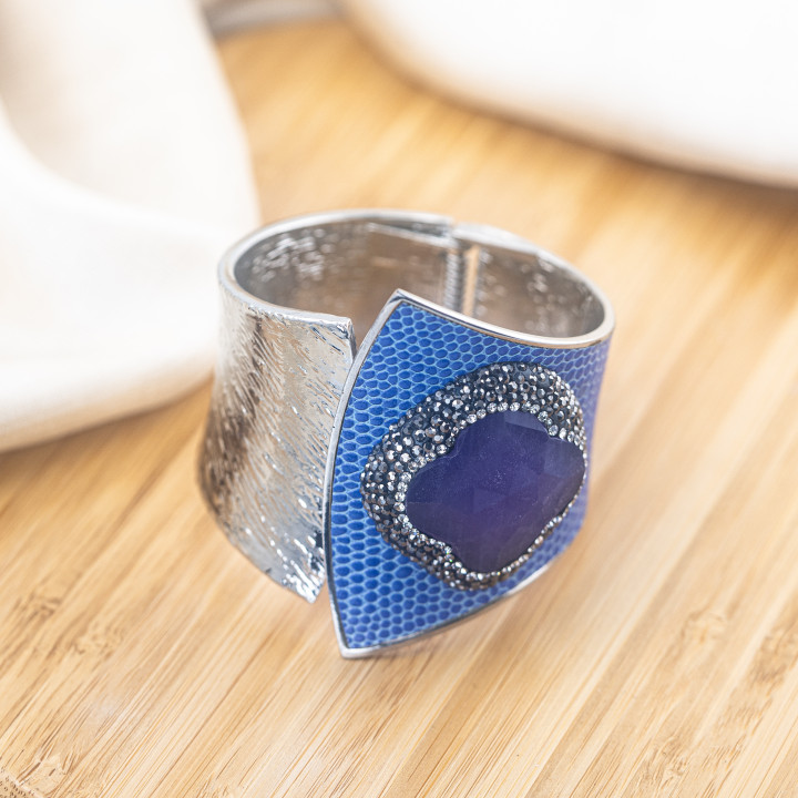 Bracciale in Bronzo Con Pietre e Marcasite Rodiato MOD.624