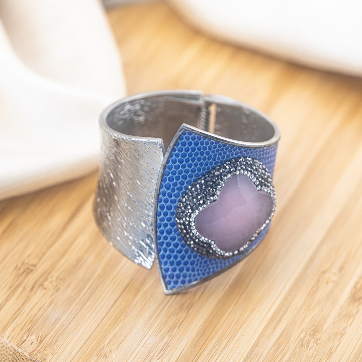 Bracciale in Bronzo Con Pietre e Marcasite Rodiato MOD.625