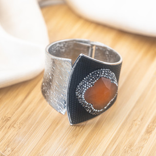 Bracciale in Bronzo Con Pietre e Marcasite Rodiato MOD.629