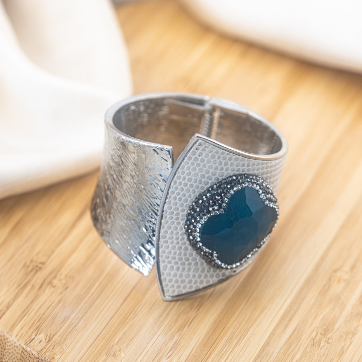 Bracciale in Bronzo Con Pietre e Marcasite Rodiato MOD.632