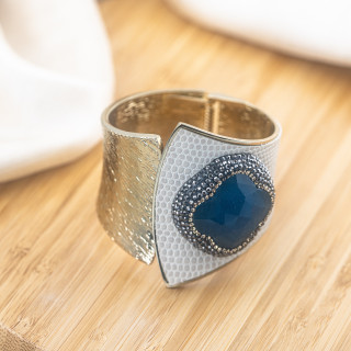 Bracciale in Bronzo Con Pietre e Marcasite Rodiato MOD.633