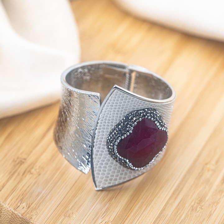 Bracciale in Bronzo Con Pietre e Marcasite Rodiato MOD.634