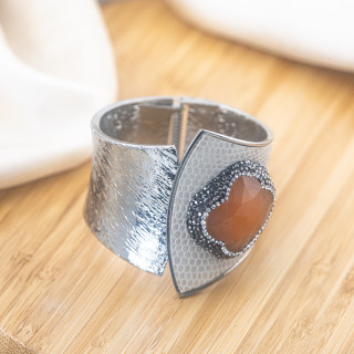 Bracciale in Bronzo Con Pietre e Marcasite Rodiato MOD.638