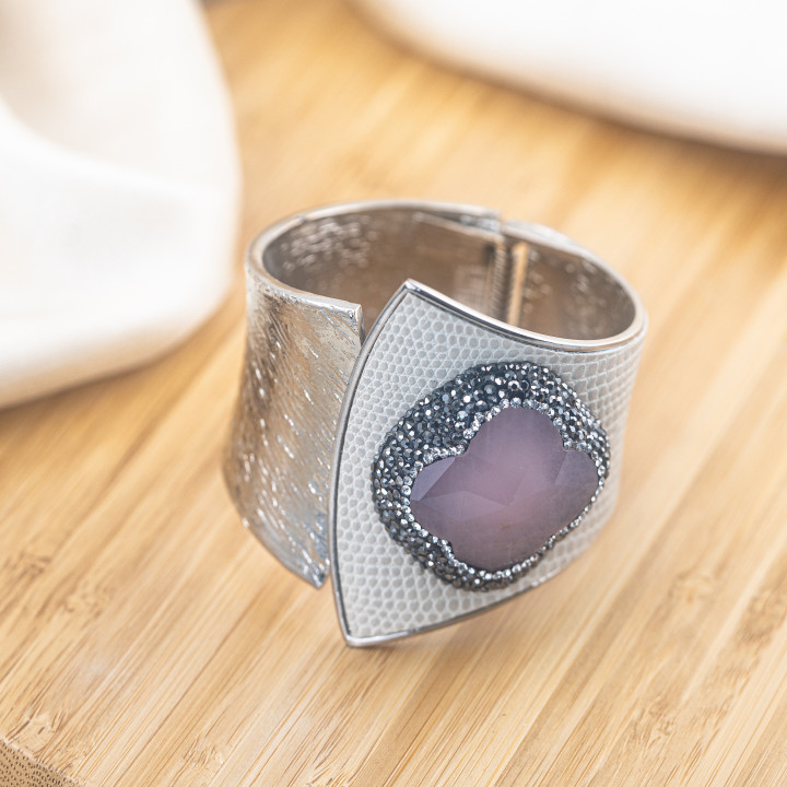 Bracciale in Bronzo Con Pietre e Marcasite Rodiato MOD.641