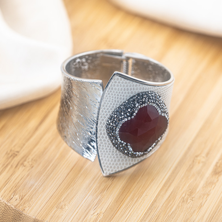 Bracciale in Bronzo Con Pietre e Marcasite Rodiato MOD.645