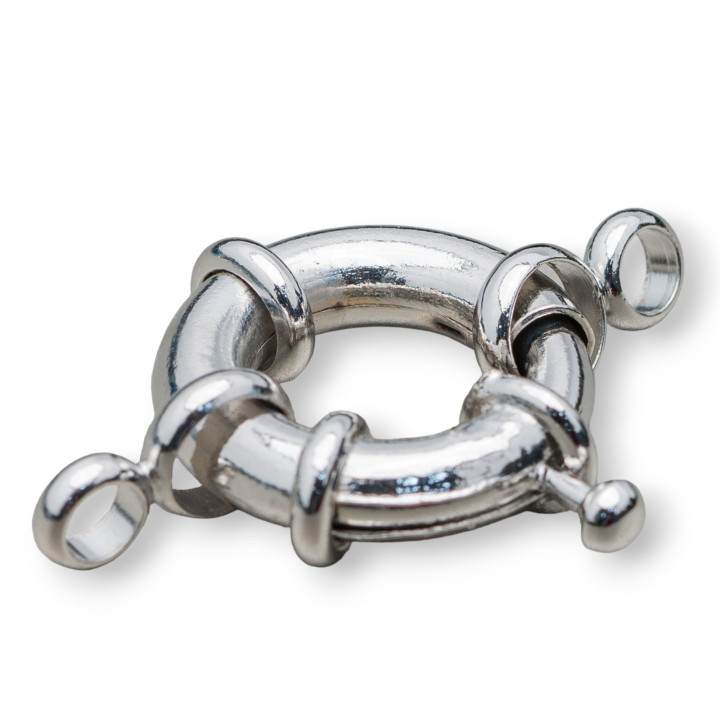 Chiusura di Ottone Tondo Nickelfree 21mm 30pz