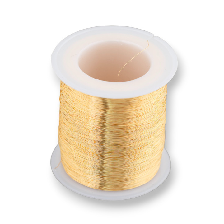 Filo di Ottone Modellabile Protetto Contro Ossidatura Misura 0,5mm 250gr Oro Light