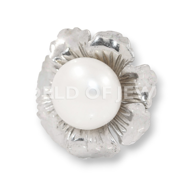 Pendente Di Argento 925 Con Perle Di Fiume 25mm