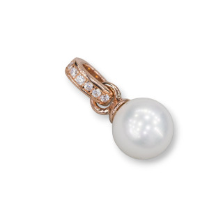 Pendenti Di Argento 925 Con Perle Di Maiorca 10x23mm