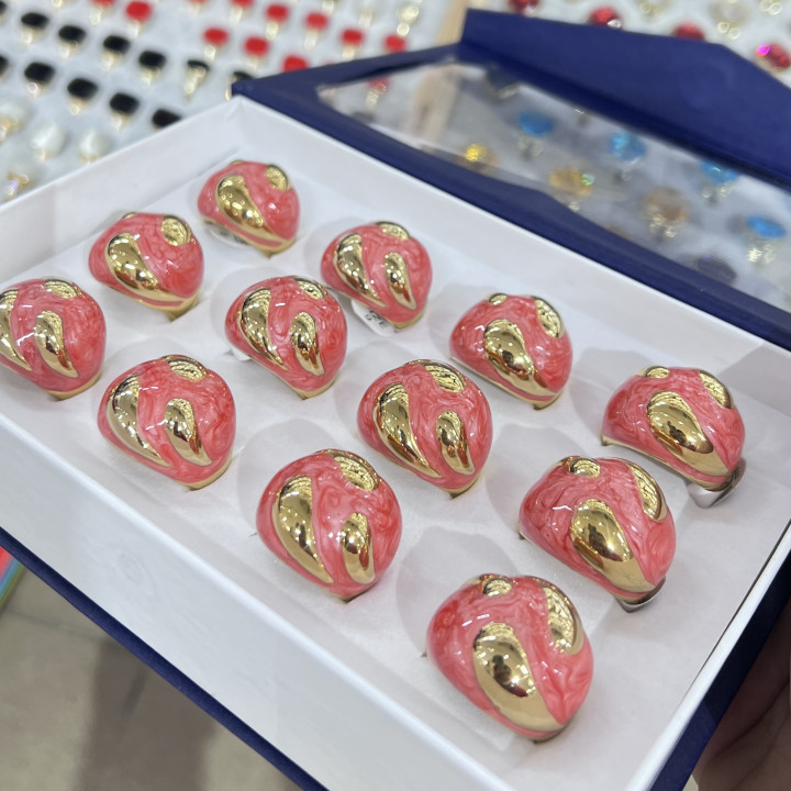 Anelli Bijoux in Acciaio Inossidabile Confezione da 12pz MOD.319