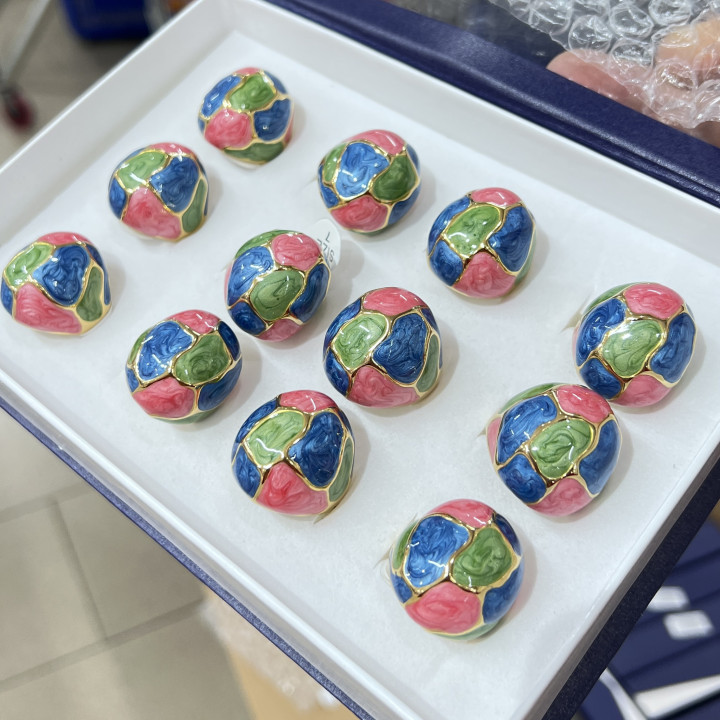 Anelli Bijoux in Acciaio Inossidabile Confezione da 12pz MOD.323