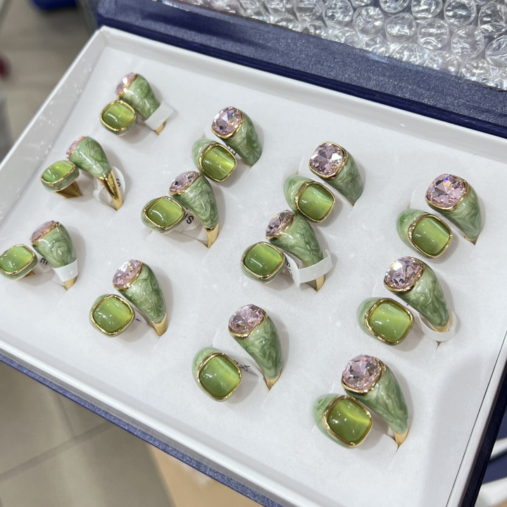 Anelli Bijoux in Acciaio Inossidabile Confezione da 12pz MOD.325