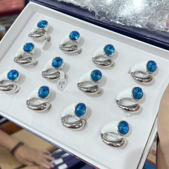 Anelli Bijoux in Acciaio Inossidabile Confezione da 12pz MOD.327