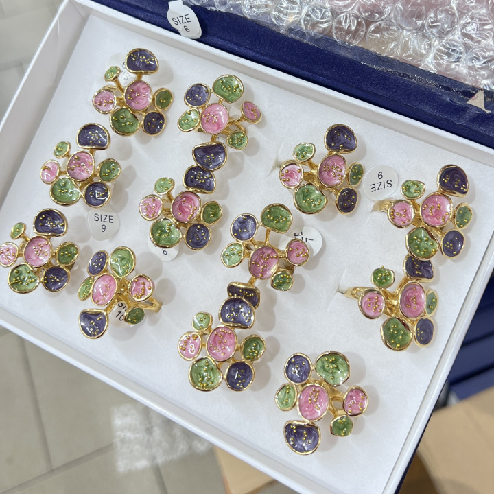 Anelli Bijoux in Acciaio Inossidabile Confezione da 12pz MOD.334