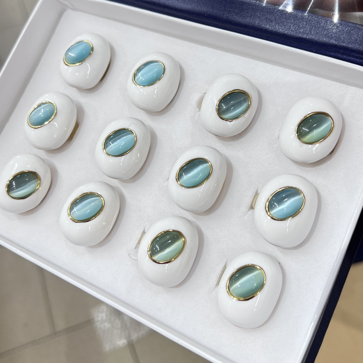 Anelli Bijoux in Acciaio Inossidabile Confezione da 12pz MOD.344