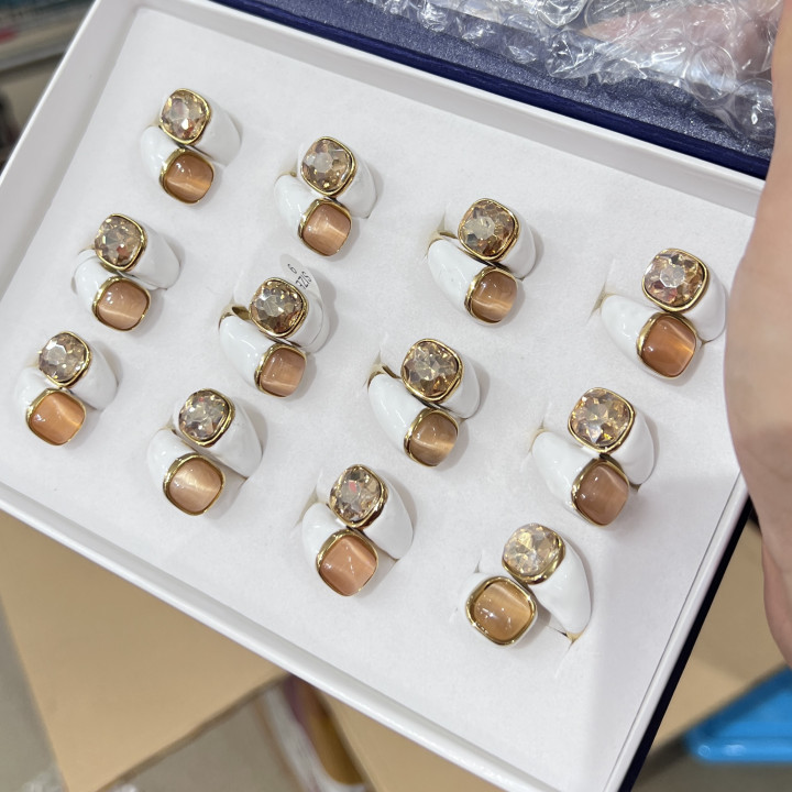 Anelli Bijoux in Acciaio Inossidabile Confezione da 12pz MOD.347