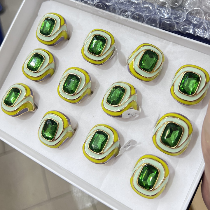 Anelli Bijoux in Acciaio Inossidabile Confezione da 12pz MOD.351