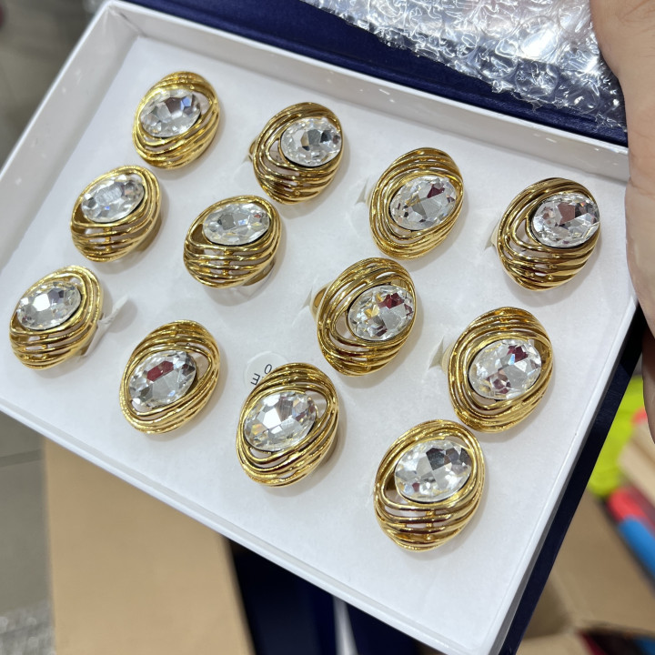 Anelli Bijoux in Acciaio Inossidabile Confezione da 12pz MOD.352