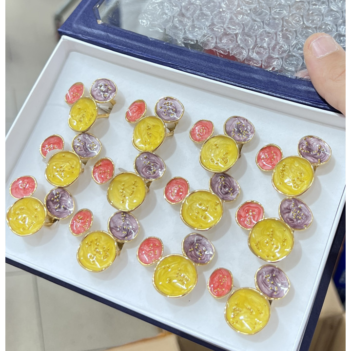 Anelli Bijoux in Acciaio Inossidabile Confezione da 12pz MOD.354