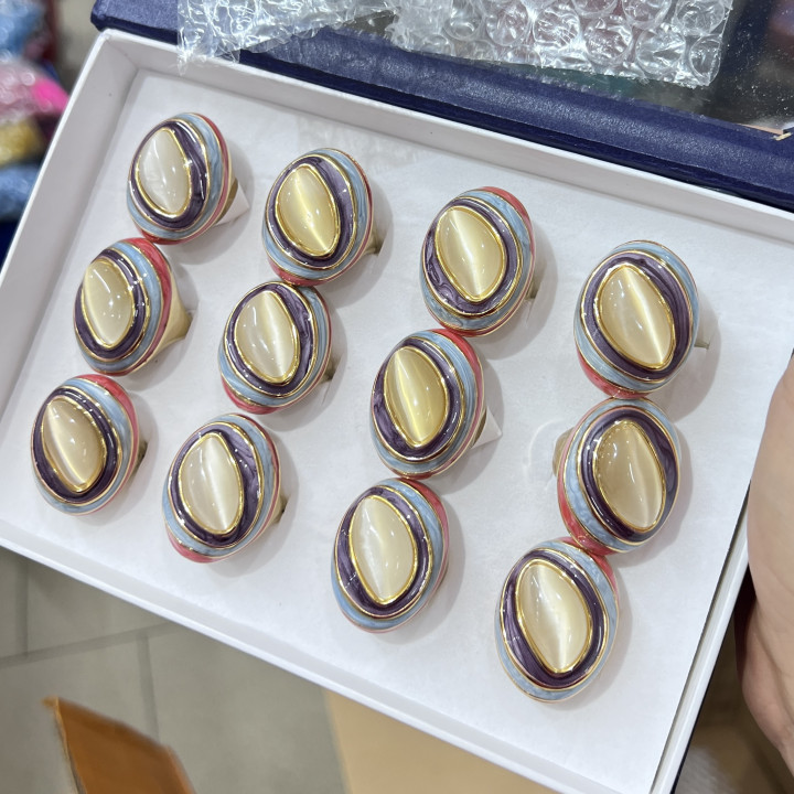 Anelli Bijoux in Acciaio Inossidabile Confezione da 12pz MOD.358