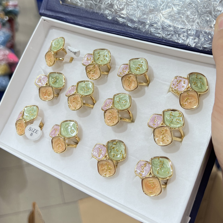 Anelli Bijoux in Acciaio Inossidabile Confezione da 12pz MOD.362