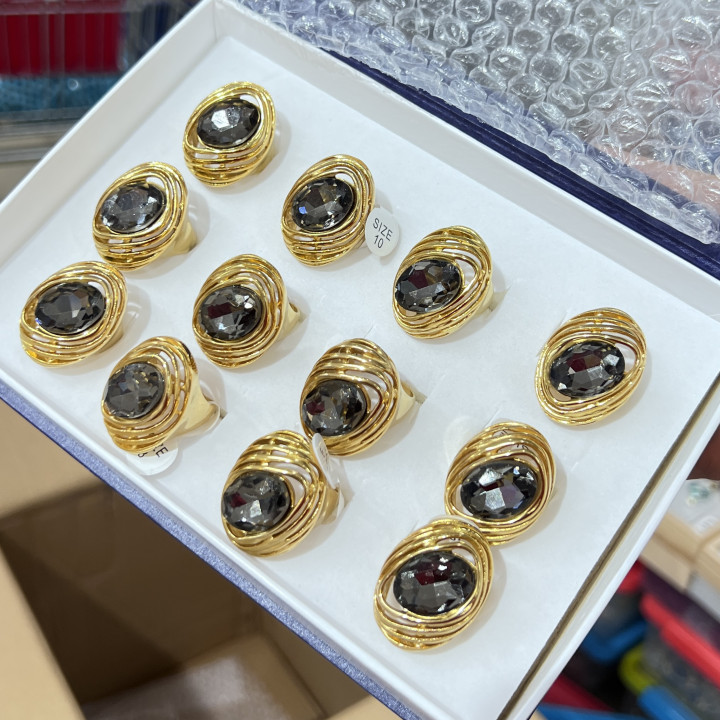 Anelli Bijoux in Acciaio Inossidabile Confezione da 12pz MOD.363