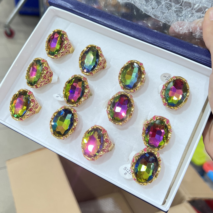 Anelli Bijoux in Acciaio Inossidabile Confezione da 12pz MOD.367