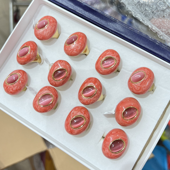 Anelli Bijoux in Acciaio Inossidabile Confezione da 12pz MOD.369