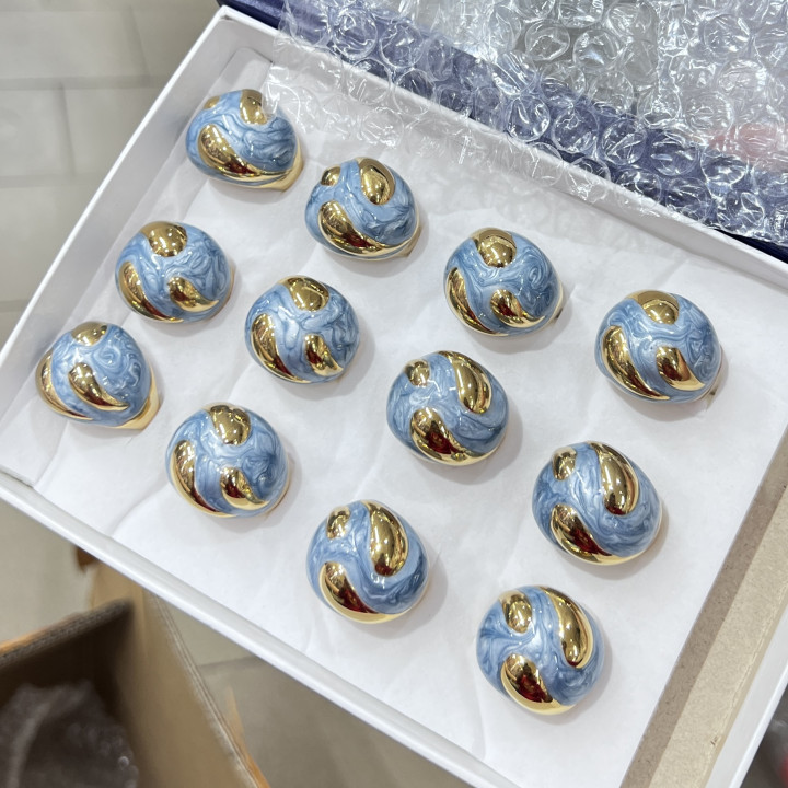 Anelli Bijoux in Acciaio Inossidabile Confezione da 12pz MOD.375